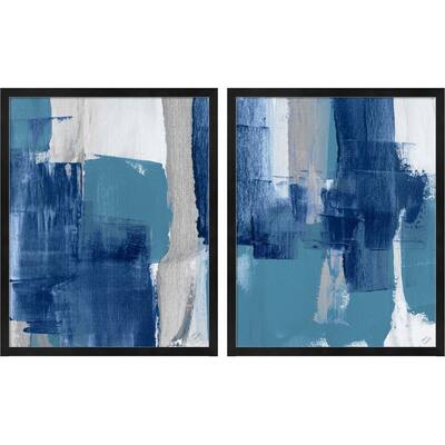 Lanie Loreth 'Blue Perspectives' Framed Art (Set of 2)