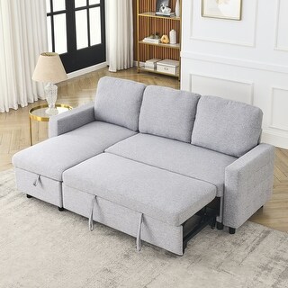 L-Shape Sectional Sofa Convertible Pull out Sleeper Sofa Bed - Bed Bath ...