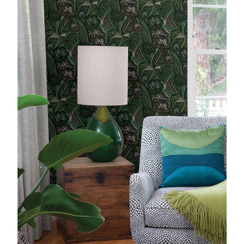 Pip & Lo Greens LotusLand Peel & Stick Wallpaper