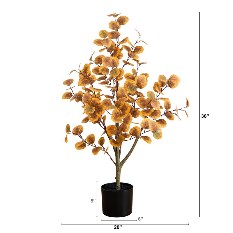 3-ft Autumn Eucalyptus Artificial Tree - Green