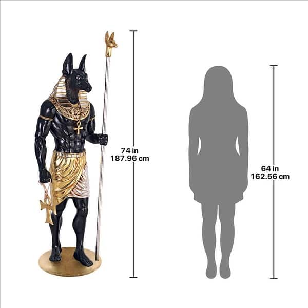 Egyptian Gold Ruler Design Toscano The Egyptian Grand Ruler Collection Life-Size Anubis ...