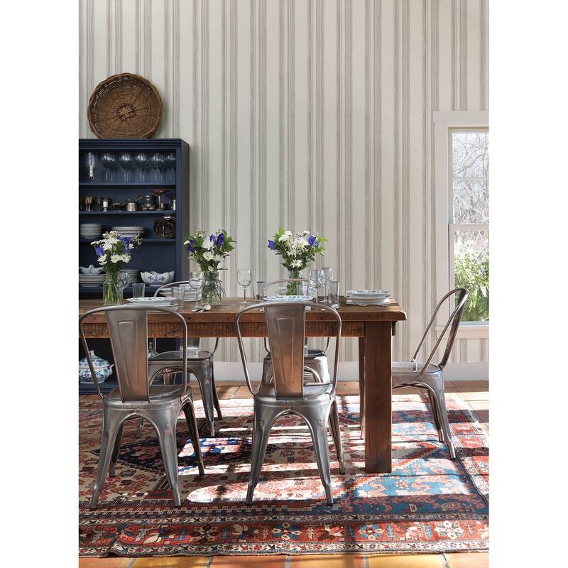 Loom Spun Grey Wallpaper