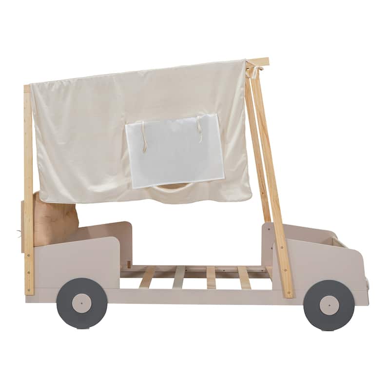 Full Wood Car Bed with LED and Pillow