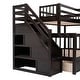 preview thumbnail 39 of 58, 3 IN 1Twin-Twin over Full L-Shaped Bunk Bed With 3 Drawers, Portable Desk and Wardrobe