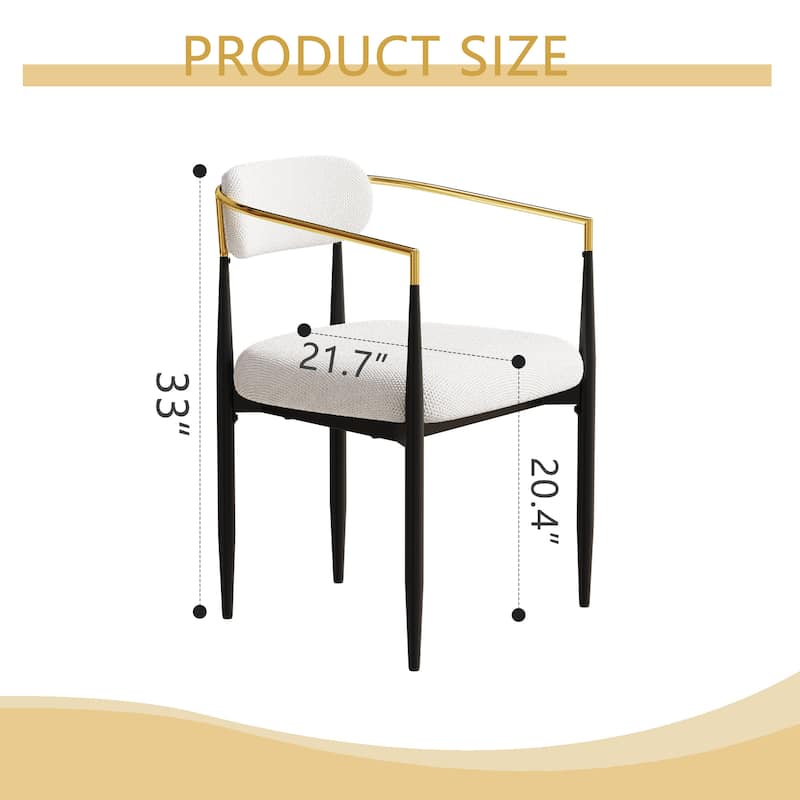 Dining Chairs Set Of 2 With Metal Legs