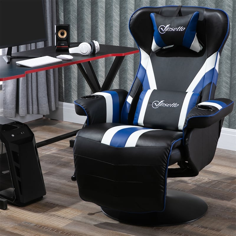 Vinsetto Gaming Chair with Lumbar Support, Footrest and Cup Holder