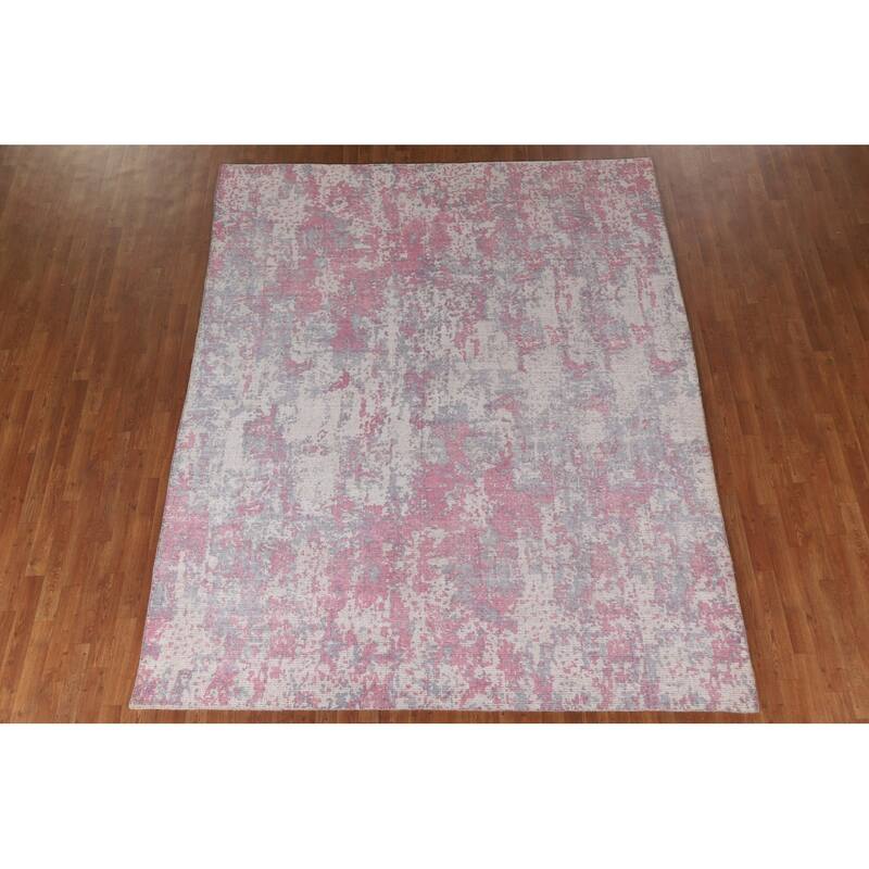 Abstract / Modern Area Rug Hand-Knotted Wool Carpet - 7'11"x 9'11"