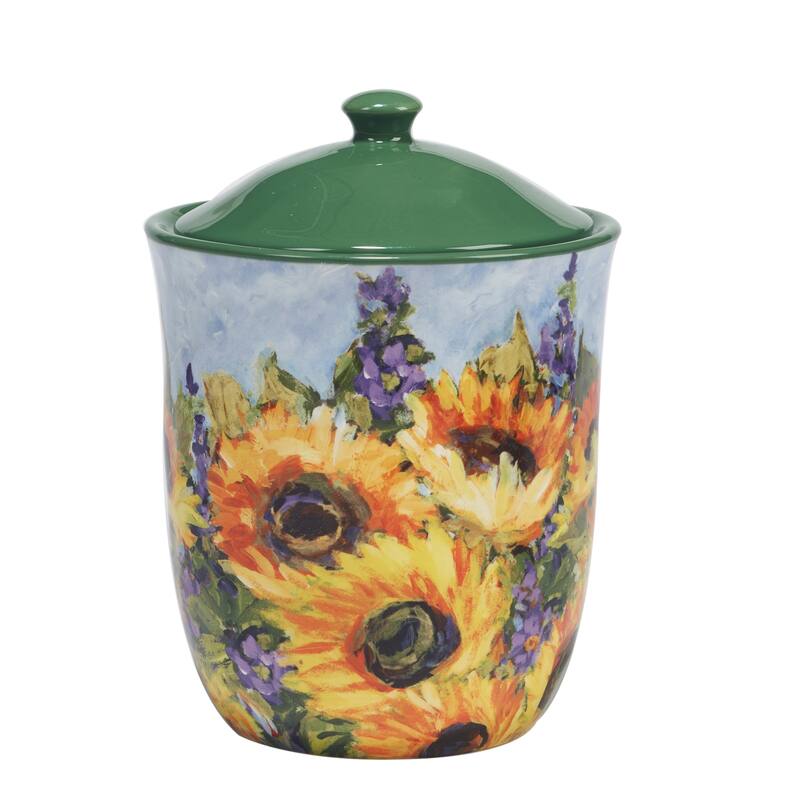 Certified International Sunflower Bouquet 3 piece Canister Set, 54 oz., 72 oz., 104 oz. - 54 oz., 72 oz., 104 oz.