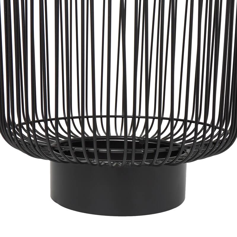 Black Aluminum Open Frame Wire Geometric Coffee Table with Silver Aluminum Top