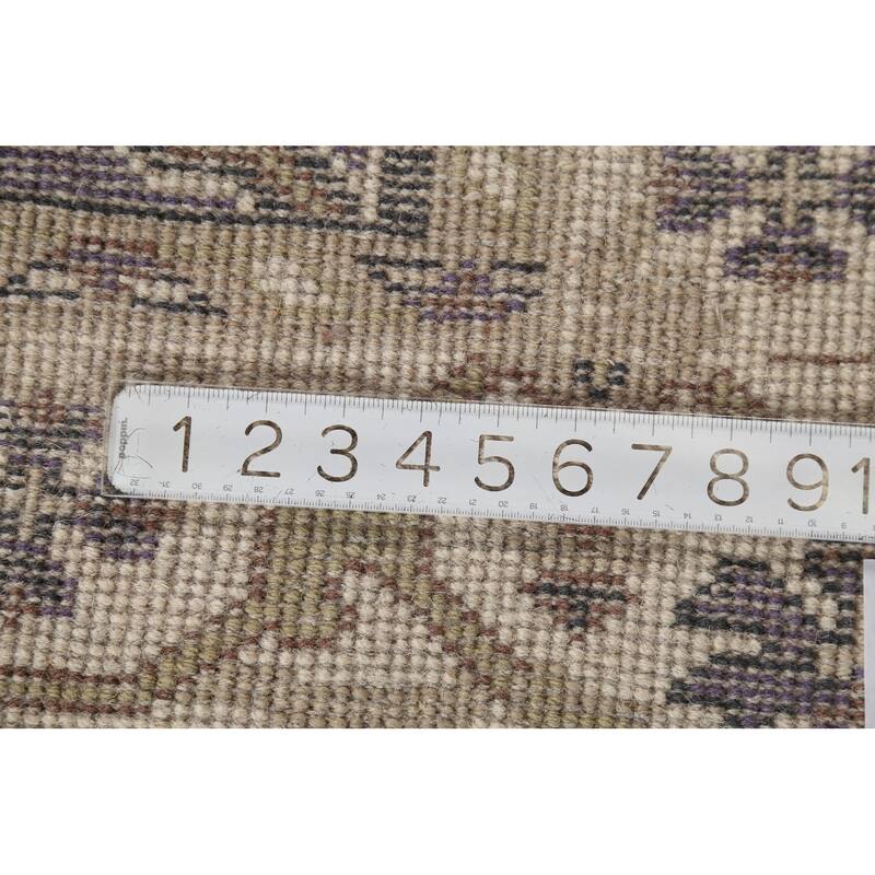 Hand Knotted Oriental 100% Wool Carpet Transitional All-Over Purples Oushak Area Rug - 6' 0'' X 4' 2''