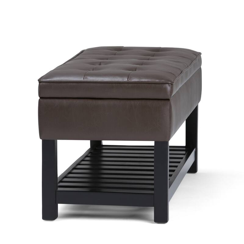 WYNDENHALL Essex 44 inch Wide Transitional Rectangle Ottoman Bench