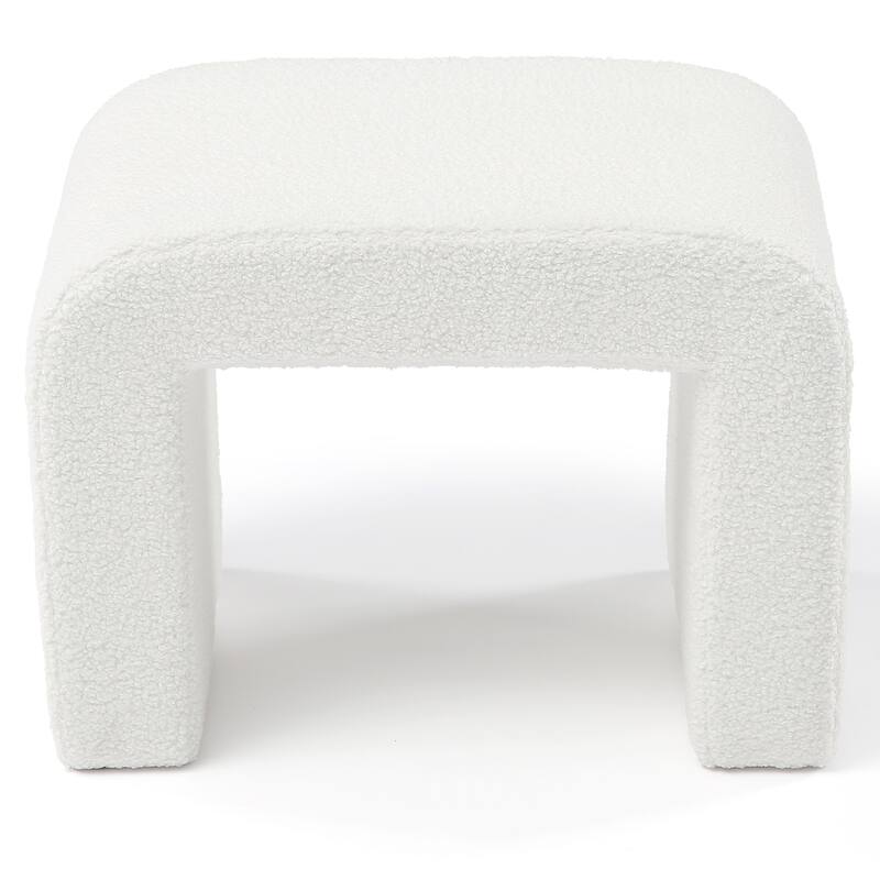 Modern Vanity Stool, Large Foot Rest Ottoman, Extra Seating Shoe Bench for Living Room, Entryway, Bedroom Dressing Chair
