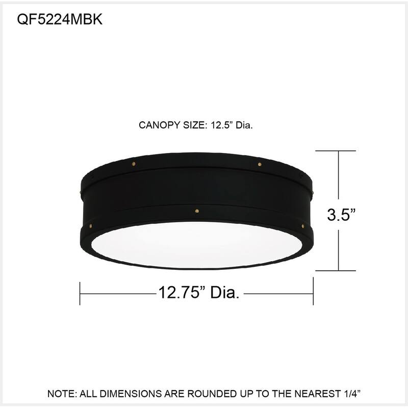Ahoy Integrated LED Matte Black Flush Mount Light