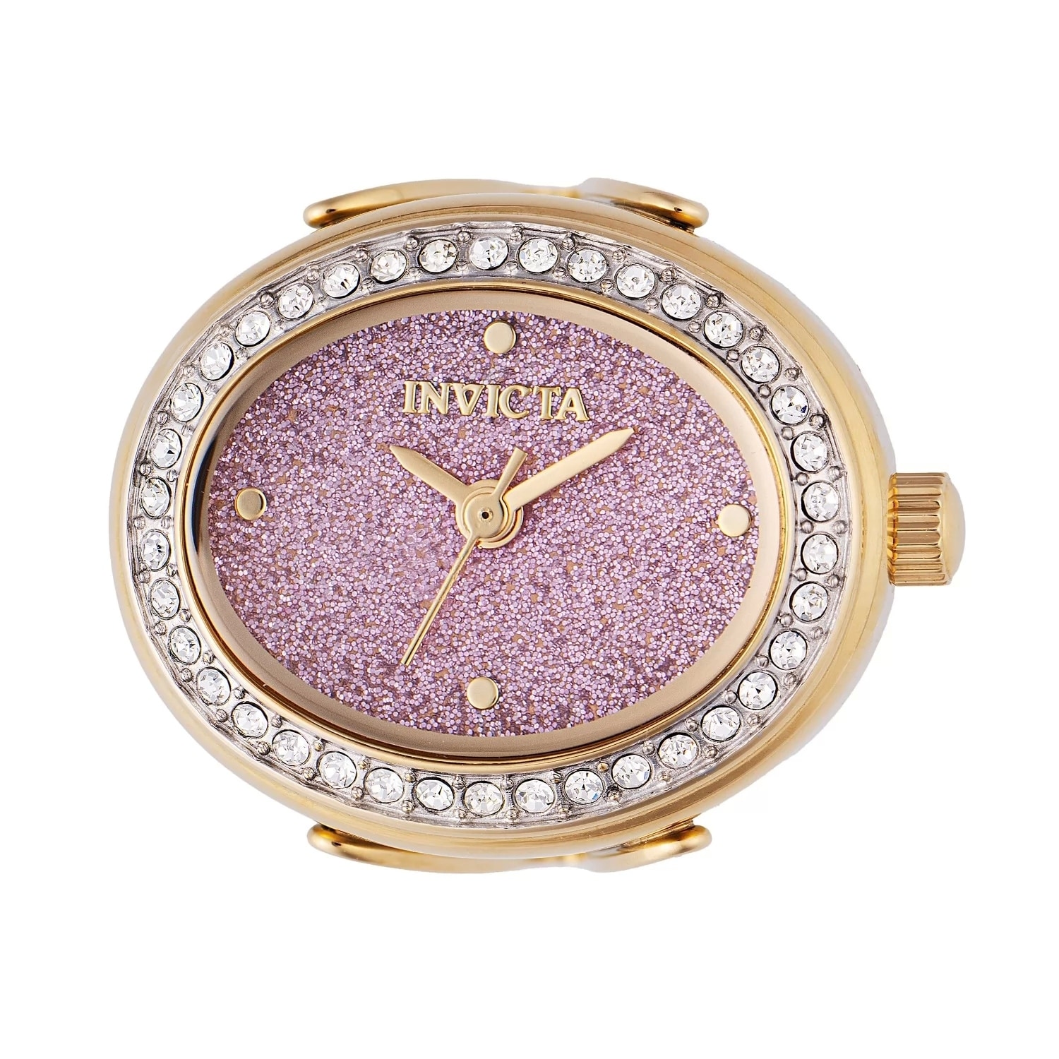 Invicta Women's 49600 Mini Quartz 2 Hand Pink Dial Ring Watch