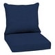preview thumbnail 30 of 43, Arden Selections 24-inch Outdoor Solid Color Deep Seat Cushion Set 22 W x 24 D in. - Sapphire Blue Leala