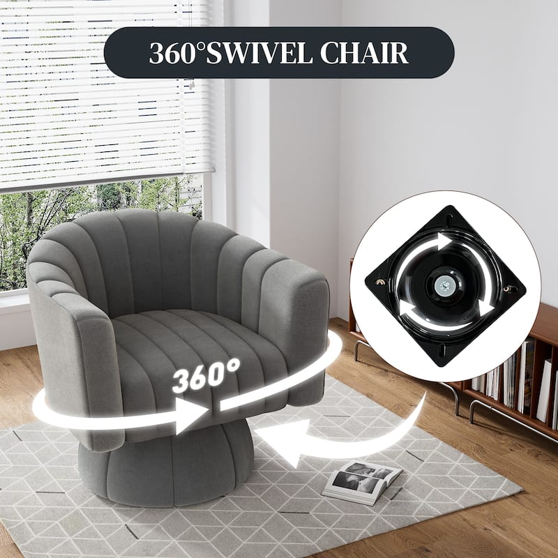 Ouyessir Oversized Modern Upholstered Barrel Chairs