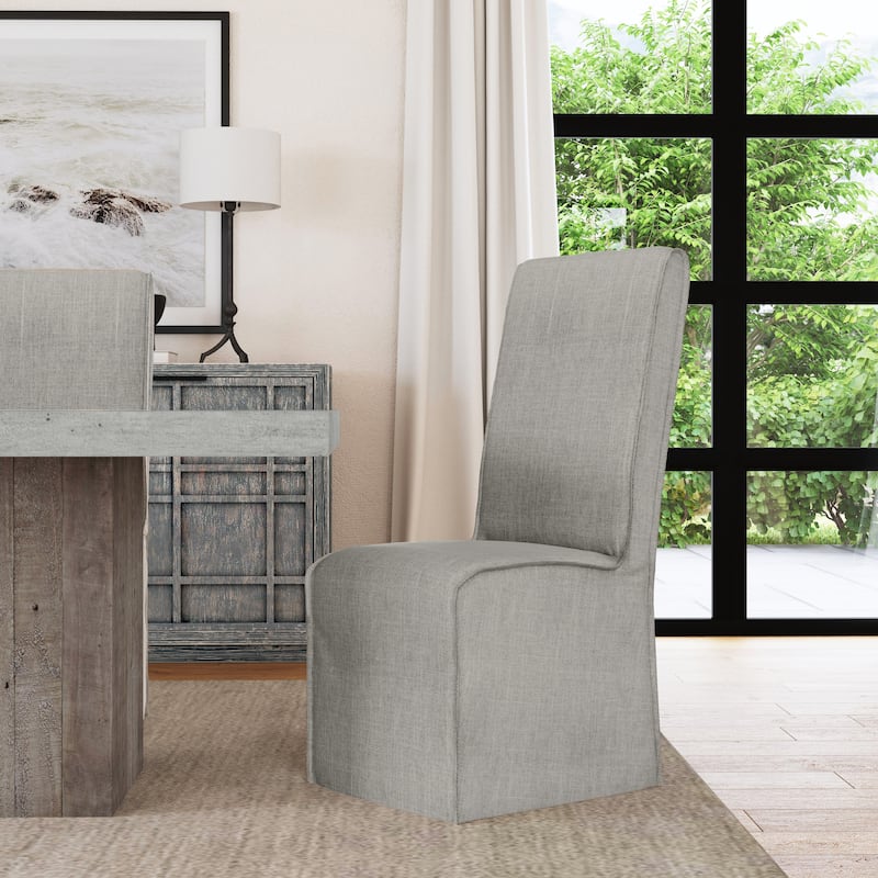 Classic Home Jordan Upholstered Fabric Dining Chair (Set of 2) - Cool Grey
