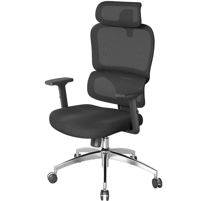 SIHOO M56C Office Chair, Stylish Desk Chair with Big Seat, Black - N/A - Black