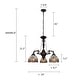 preview thumbnail 8 of 6, Tiffany Style Victorian Design 3-Light Antique Dark Bronze Chandelier