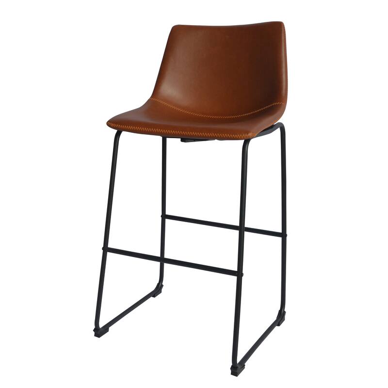 Best Quality Furniture Faux Leather Bar Stool (Set of 2)