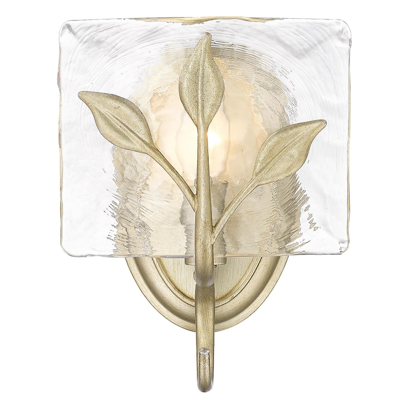 Golden Lighting 3160-1W Calla 9" Tall Wall Sconce - White Gold