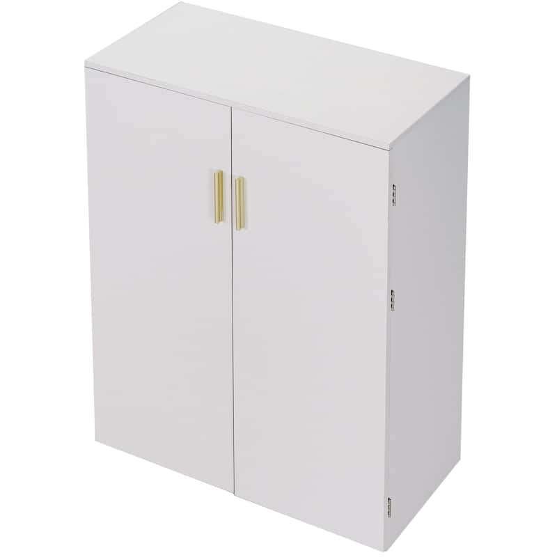 VECELO 35.4" Kitchen Pantry Storage Cabinet Freestanding Bathroom Storage Cabinets Small Food Pantry Cabinet for Dining Room