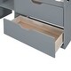 preview thumbnail 14 of 15, Twin Size Low Loft Bed with Rolling Desk, Shelf and Drawers, Grey