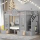 preview thumbnail 20 of 37, Impression & Beautiful Full-Over-Full Bunk Bed with Changeable Table,Elegant Children Bed