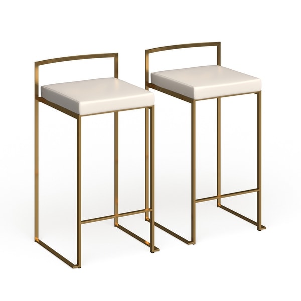 Silver Orchid Forrest Gold Stackable Counter Stool (Set of 2). Opens flyout.