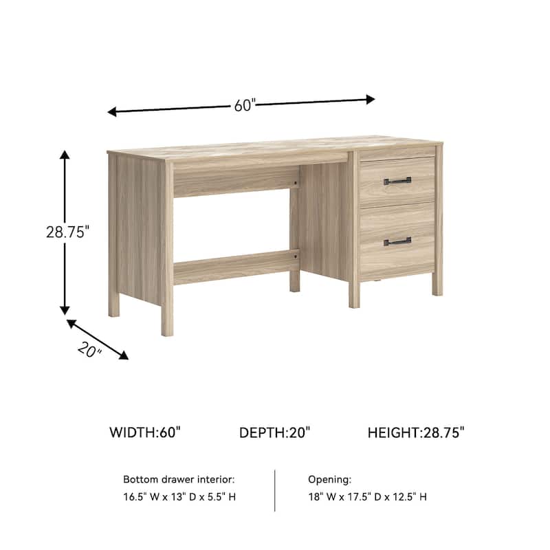 Signature Design by Ashley Battelle Tan 60" Home Office Desk