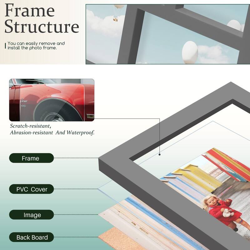 11 Opening Multi Compartment Display Photo Frame