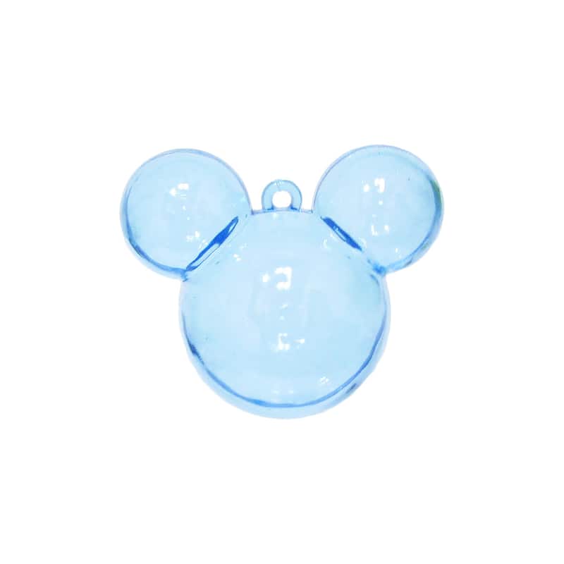 Set of 24 pcs Blue Plastic Mouse Baby Shower Party Favor Candy Holder Gift Box 2.5in - 2.5" H x 2.75" W x 1.5" DP - 2.5" H x 2.75" W x 1.5" DP - Blue