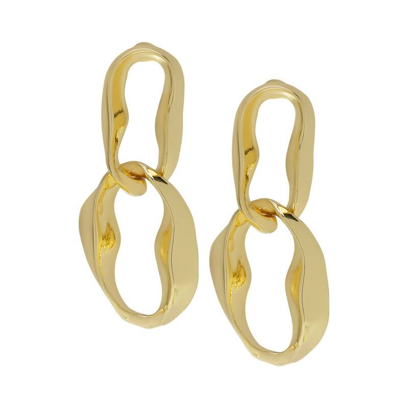 Victoria Townsend Gold Plated Double Hoop Dangle Earrings