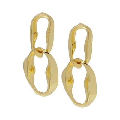 Victoria Townsend Gold Plated Double Hoop Dangle Earrings