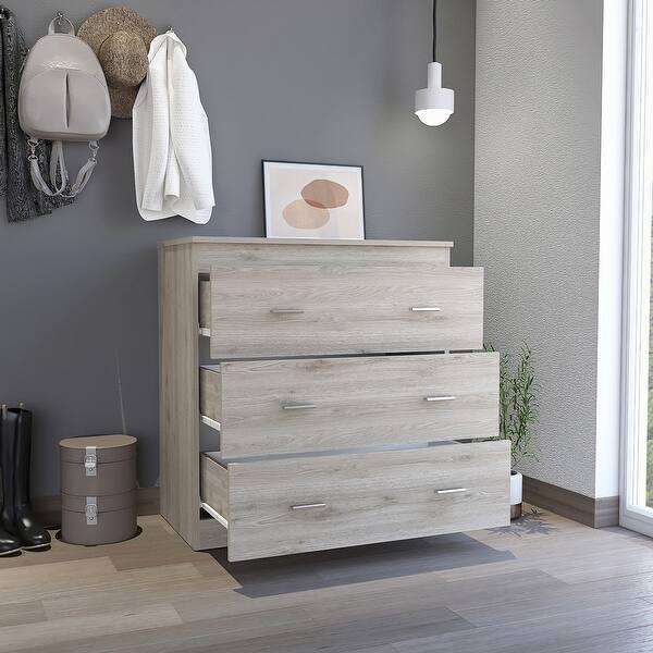 3-Drawer Dresser Light Grey - Bed Bath & Beyond - 38190212