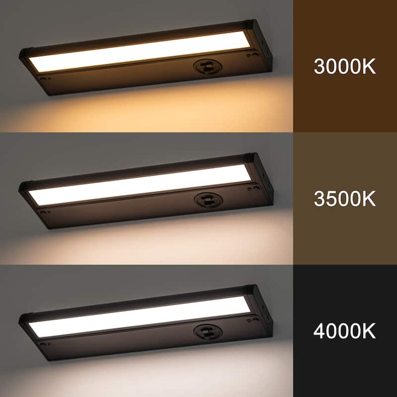 4-Pack Bronze Selectable 3000K/3500K/4000K Dimmable Integrated LED Under Cabinet Light