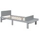 preview thumbnail 17 of 24, Modern Twin Bed with Footboard Bench Ideal for Any Youthful Bedroom