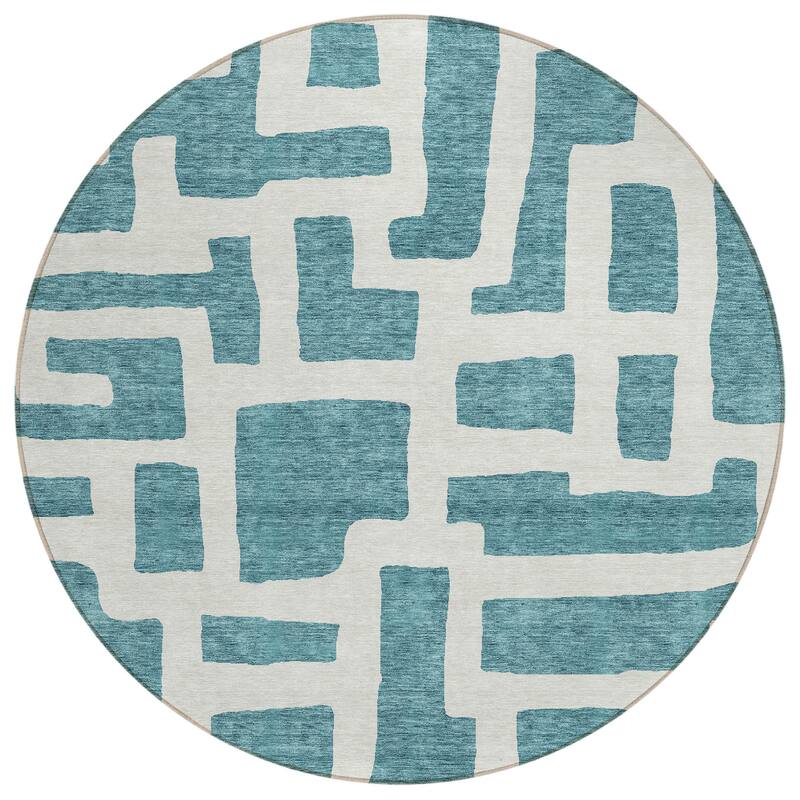 Machine Washable Indoor/ Outdoor Chantille Geo Contemporary Rug