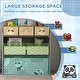 preview thumbnail 5 of 8, Qaba Toy Organizer with 6 Storage Bins, Kids Storage Unit for Bedroom, Kids Room, 25" x 12" x 26", Gray