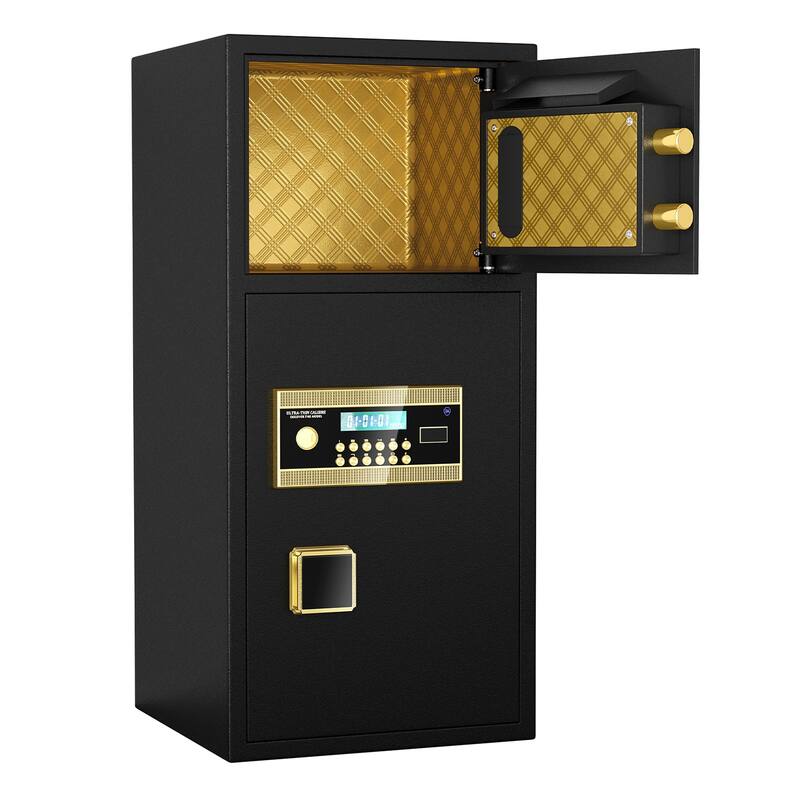 Digital Security Safe with Fireproof and Waterproof Bag,6.5 Cubic Feet Safe Box with Hidden Code Function for Home,Office