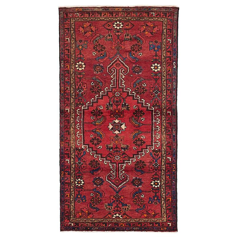 ECARPETGALLERY Hand-knotted Andelz Red Wool Rug - 3'4 x 6'4