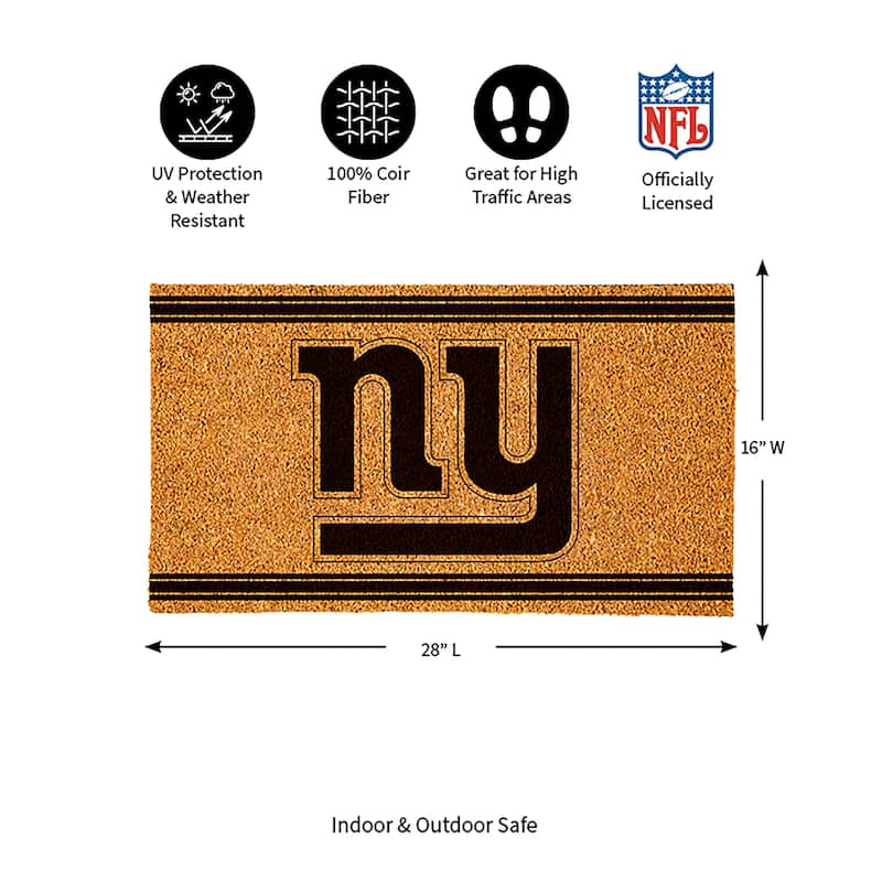 New York Giants Monochrome Indoor/Outdoor Coir Door Mat