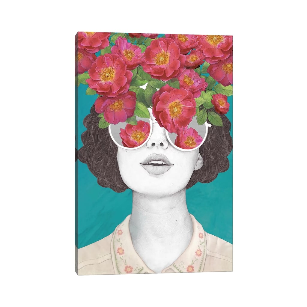 iCanvas "The Optimist Rose Tinted Glasses" by Laura Graves Canvas Print