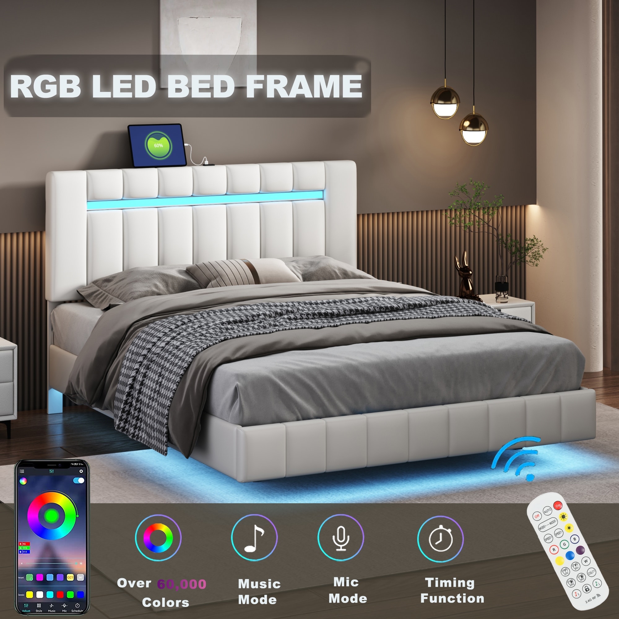 Led bed full hot sale size