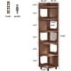 preview thumbnail 4 of 19, 6-Tier Corner Shelf, Rustic Tall Corner Bookshelf for Living Room, Bedroom, Office