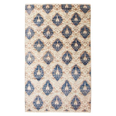 ECARPETGALLERY Hand-knotted Mystique Tan Wool Rug - 5'1 x 8'5