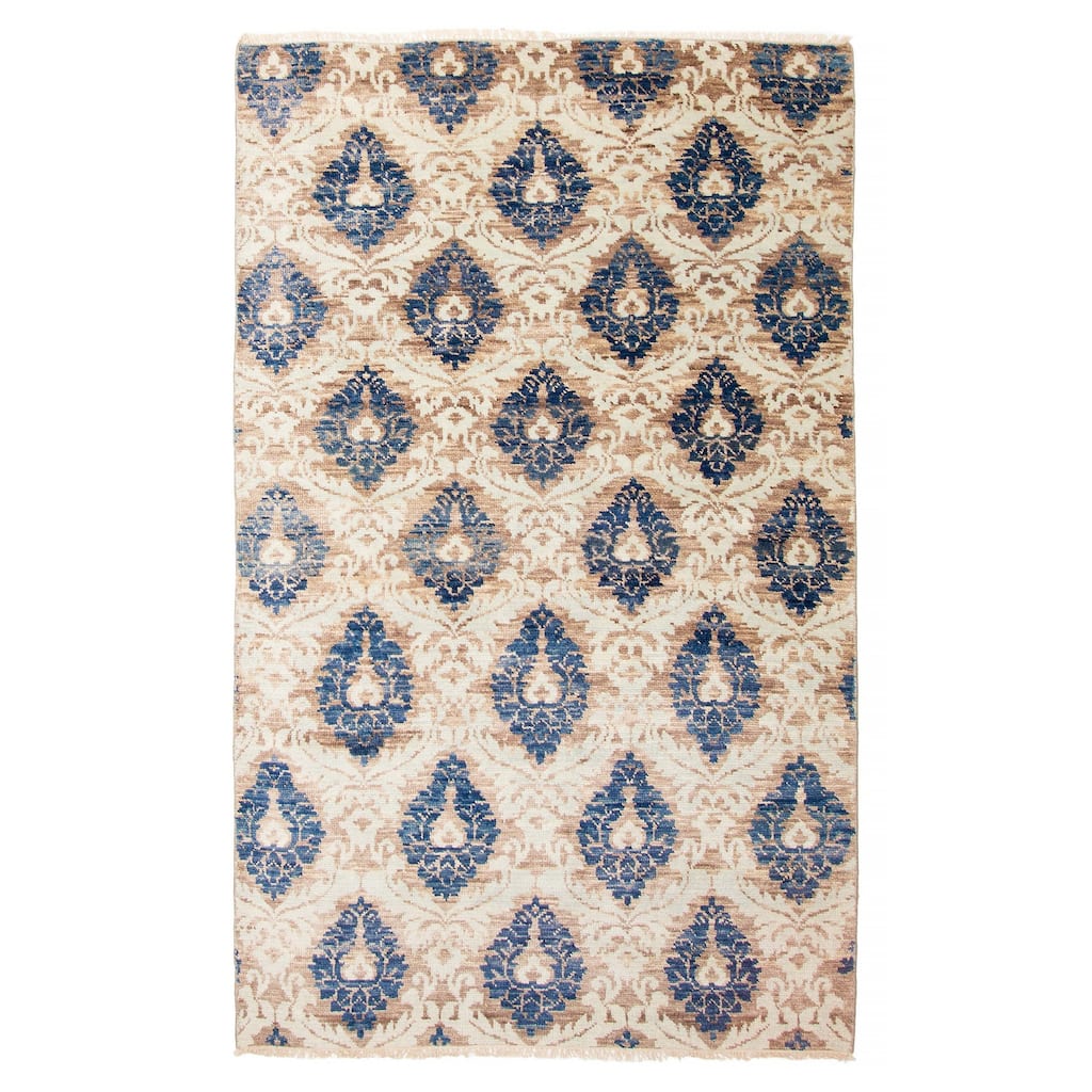 ECARPETGALLERY Hand-knotted Mystique Tan Wool Rug - 5'1 x 8'5