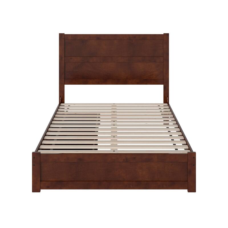 Aveline Wood Platform Bed with Matching Footboard & Storage Drawers