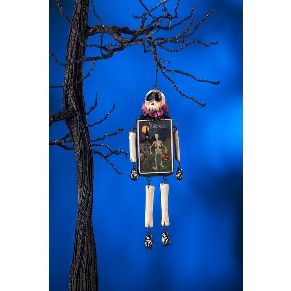 Shop 9 5 White And Black Skelly Dangle Hanging Halloween Decor Overstock 29857811