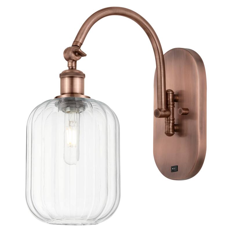 Innovations Lighting 918-1W-16-7 Preston Sconce Preston 16" Tall Wall - Antique Copper / Clear